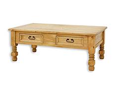 Masivní konferenční stolek Classic Wood MES07A nohy zdobené