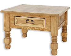 Masivní konferenční stolek Classic Wood MES08A nohy zdobené