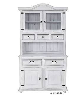 Masivní kredenc Classic Wood WHITE VIT111