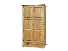 Masivní šatní skříň Classic Wood Slim SZY101/A  se šatní tyči