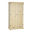 Masivní šatní skříň Classic Wood Slim SZY101/B  kombinovaná SKLADEM