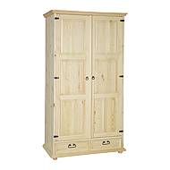 Masivní šatní skříň Classic Wood Slim SZY101/B  kombinovaná SKLADEM