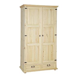 Masivní šatní skříň Classic Wood Slim SZY101/B  kombinovaná SKLADEM