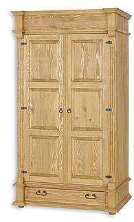 Masivní šatní skříň Classic Wood SZY04A se šatní tyči