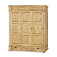 Masivní šatní skříň Classic Wood SZY08/1 třídvéřová - v celku