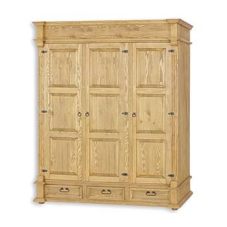 Masivní šatní skříň Classic Wood SZY08/1 třídvéřová - v celku