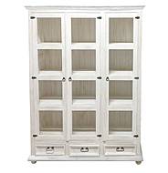Masivní vitrína Classic Wood WHITE VIT108/1 v celku