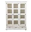 Masivní vitrína Classic Wood WHITE VIT108/2 oddělená