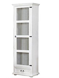 Masivní vitrína Classic Wood WHITE VIT116