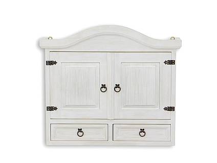 Masivní závěsná skříňka Classic Wood WHITE COS08