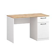 Moderní psací stůl Velvet 1D1S bílá / dub evok – 120 cm