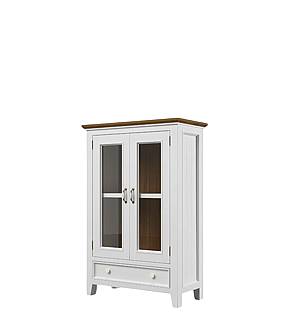 Nízká vitrína LEVANDE SLIM W10P z masivu bílá