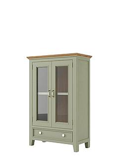 Nízká vitrína LEVANDE SLIM W10P z masivu olivová