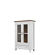 Nízká vitrína LEVANDE W10P SLIM z masivu bílá