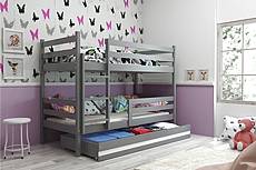Patrová postel ERYK se šuplíkem 190 cm - barva grafit