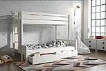 Patrová postel z masivu JARDA  - 80x200cm/ 140x200 cm