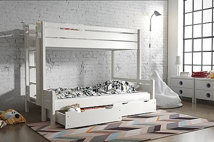 Patrová postel z masivu JARDA  - 80x200cm/ 140x200 cm