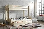 Patrová postel z masivu JARDA  - 90x200cm/ 140x200cm