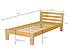 Postel NINA 90x200 cm + matrace Maxi Flexifoam 15 cm + rošt