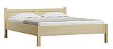 Postel z masivu Nikolas L112 - š. 180cm, bílá
