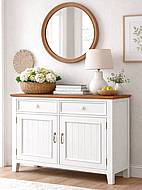 Provensálská komoda LEVANDE K4P SLIM z masivu bílá