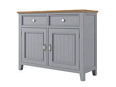 Provensálská komoda LEVANDE K4P SLIM z masivu šedomodrá