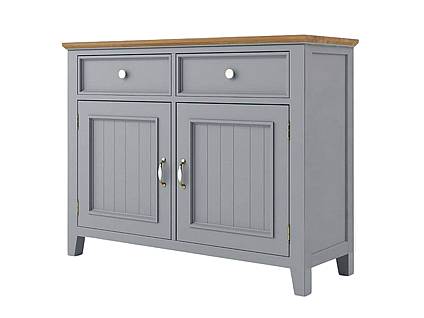 Provensálská komoda LEVANDE K4P SLIM z masivu šedomodrá