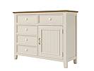 Provensálská komoda LEVANDE K7P SLIM z masivu krémová