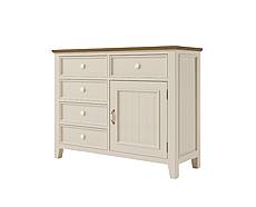 Provensálská komoda LEVANDE K7P z masivu krémová