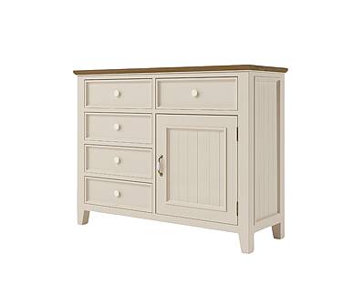 Provensálská komoda LEVANDE K7P z masivu krémová