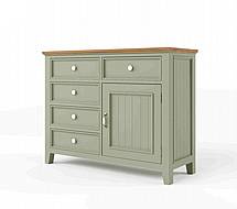 Provensálská komoda LEVANDE K7P z masivu olivová