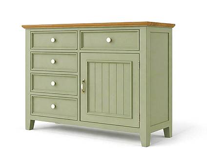 Provensálská komoda LEVANDE K7P z masivu olivová