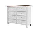 Provensálská komoda LEVANDE K8P SLIM z masivu: bílá