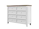 Provensálská komoda LEVANDE K8P SLIM z masivu: bílá