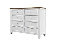Provensálská komoda LEVANDE K8P SLIM z masivu: bílá