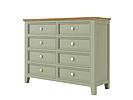 Provensálská komoda LEVANDE K8P SLIM z masivu: olivová