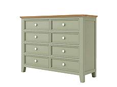 Provensálská komoda LEVANDE K8P SLIM z masivu: olivová