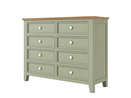 Provensálská komoda LEVANDE K8P SLIM z masivu: olivová