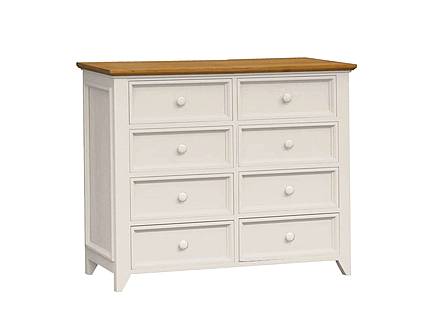 Provensálská komoda LEVANDE K8P z masivu krémová