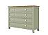 Provensálská komoda LEVANDE K8P4S SLIM z masivu olivová