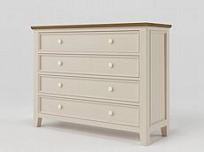Provensálská komoda LEVANDE K8P4S z masivu krémová