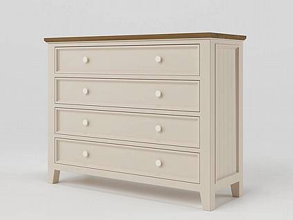Provensálská komoda LEVANDE K8P4S z masivu krémová