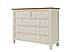 Provensálská komoda LEVANDE K8P5S SLIM z masivu: krémová
