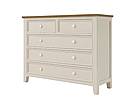 Provensálská komoda LEVANDE K8P5S SLIM z masivu: krémová