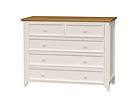 Provensálská komoda LEVANDE K8P5S z masivu krémová