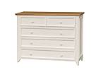 Provensálská komoda LEVANDE K8P5S z masivu krémová