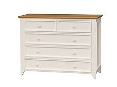 Provensálská komoda LEVANDE K8P5S z masivu krémová