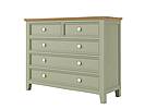 Provensálská komoda LEVANDE K8P5S z masivu: olivová