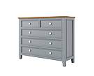 Provensálská komoda LEVANDE K8P5S z masivu šedomodrá