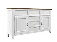 Provensálská komoda LEVANDE SLIM K2P z masivu bílá